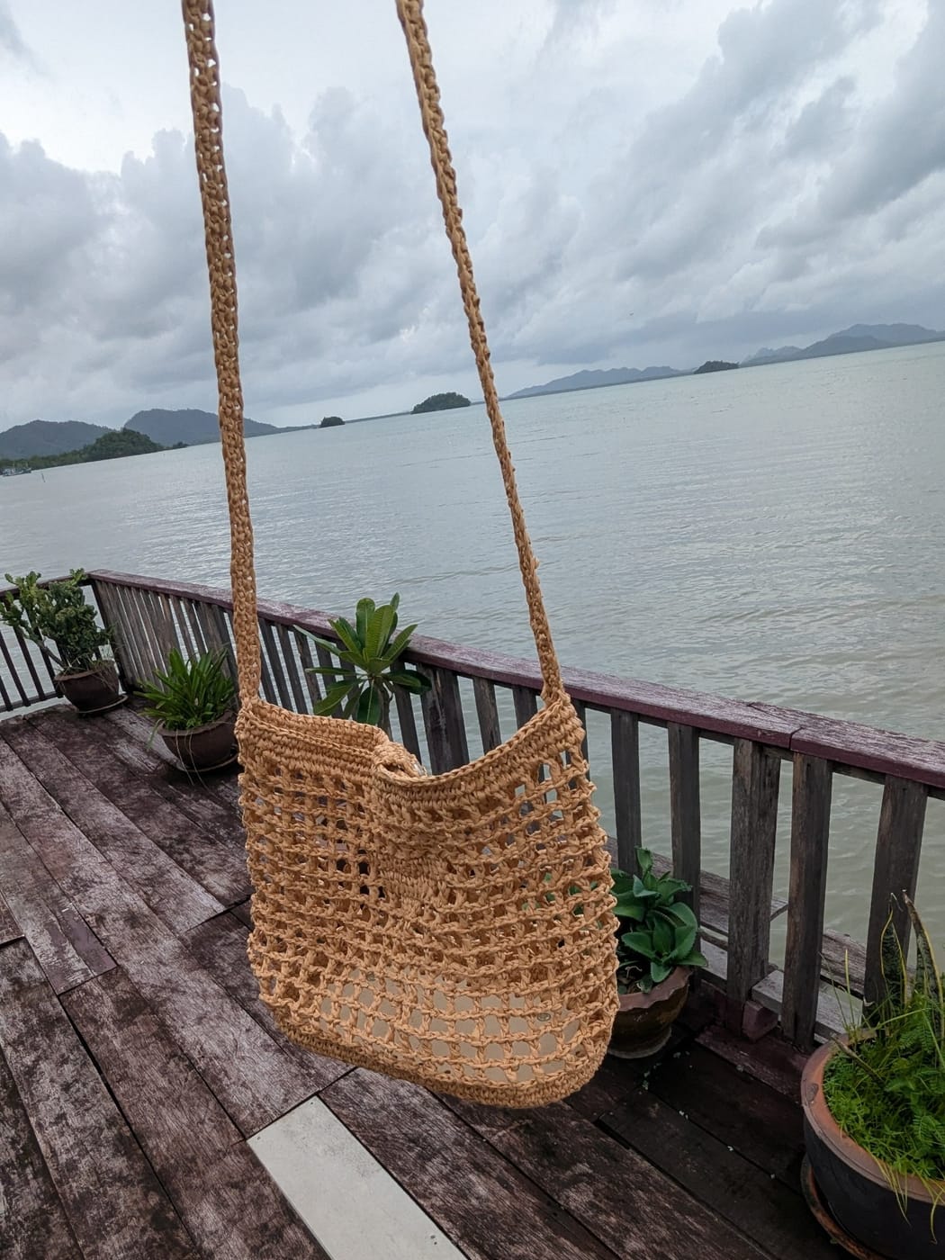 The Sandbar, Woven Flap Crossbody, Sand