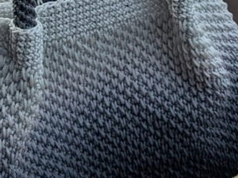 The ombré grade, photographed close in the atelier